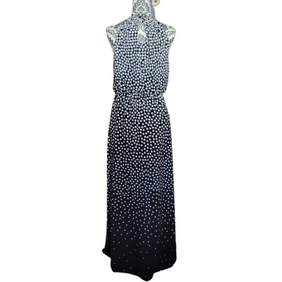 Adrianna Papell Moody Dot Maxi Halter Dress size 4 - Picture 3 of 15